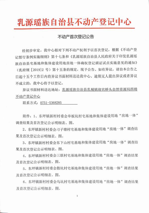 不动产首次登记公告（东坪镇新村村委会房地一体登记）1.jpg
