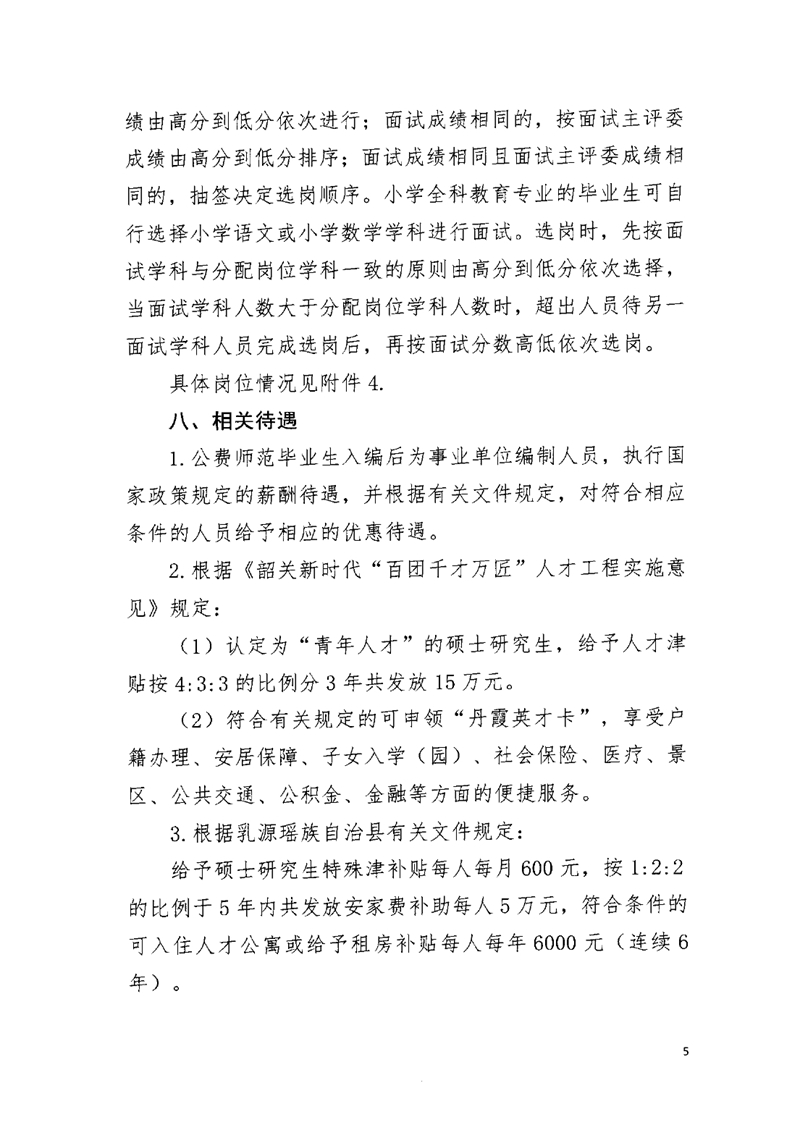 乳源瑶族自治县2022年公费师范毕业生岗位分配有关事宜的公告0004.jpg