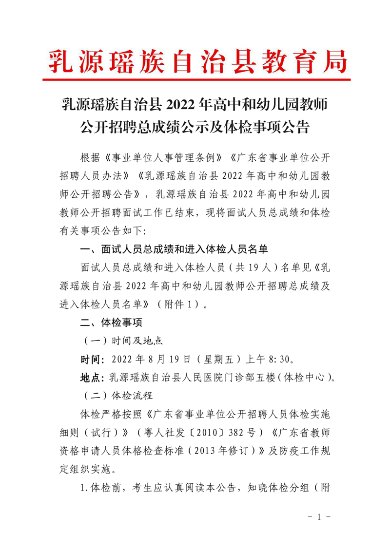乳源瑶族自治县2022年高中和幼儿园教师公开招聘总成绩公示及体检事项公告0000.jpg