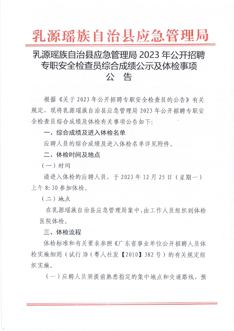 乳源瑶族自治县应急管理局2023年公开招聘专职安全检查员综合成绩公示及体检事项公告0000.jpg