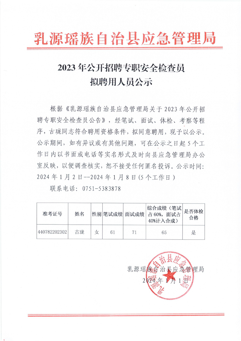 乳源瑶族自治县应急管理局2023年公开招聘专职安全检查员拟聘用人员公示0000.jpg