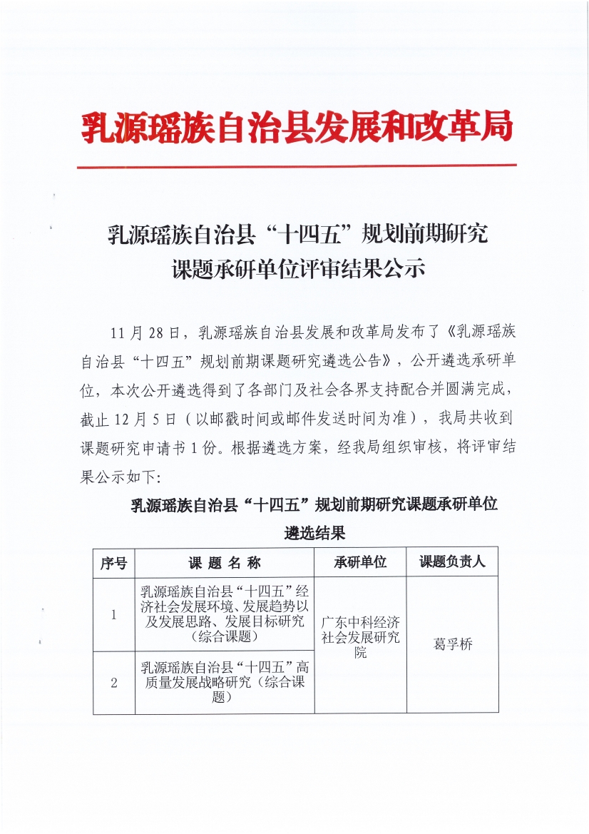 乳源瑶族自治县“十四五”规划前期研究课题承研单位评审结果公示0000.jpg