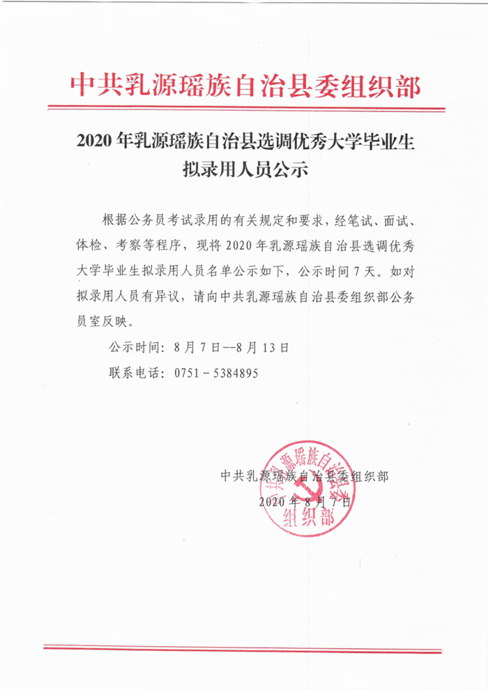 2020年乳源瑶族自治县选调优秀大学毕业生拟录用人员公示 (1)_1.png